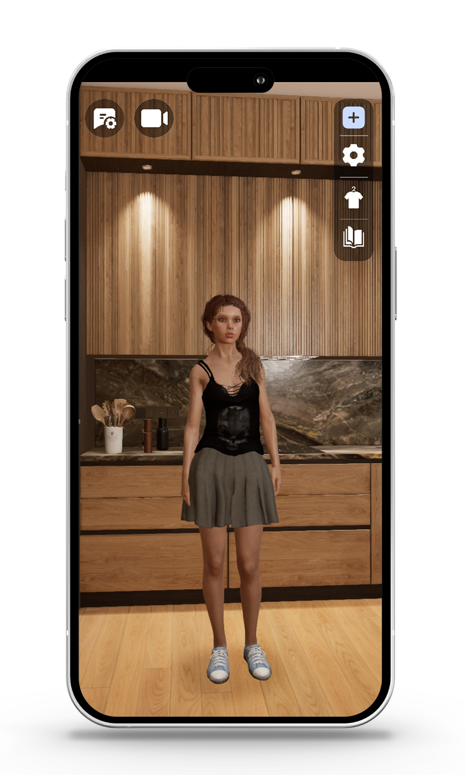 AI Companion avatar Alice in a smartphone frame of the Companion App