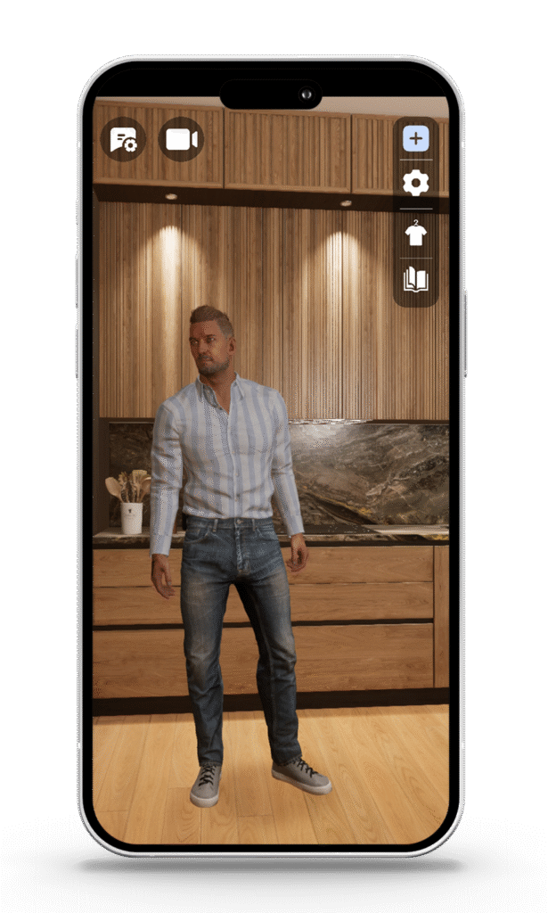 AI Companion avatar Brandon in a smartphone frame of the Companion App